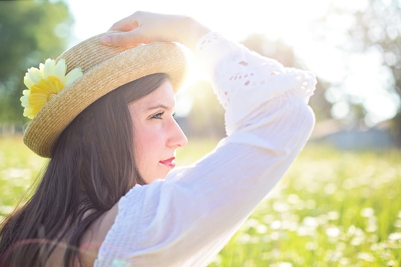 Woman practicing self-care